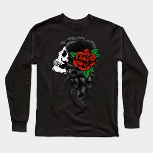 Lady Skull Long Sleeve T-Shirt